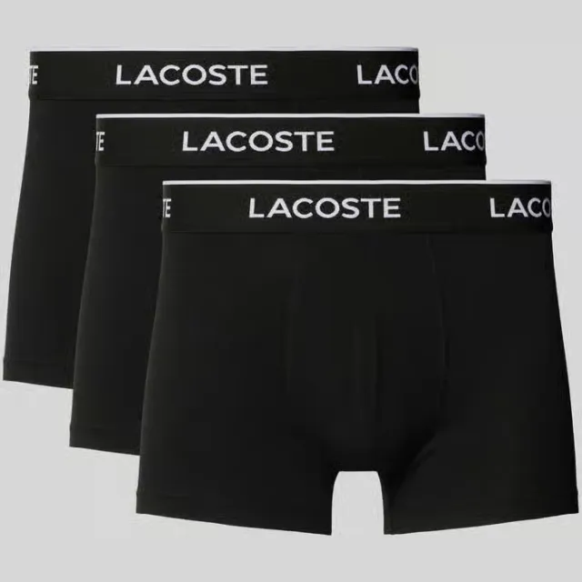Lacoste Trunk boxershorts zwart 3-pack, foto 2