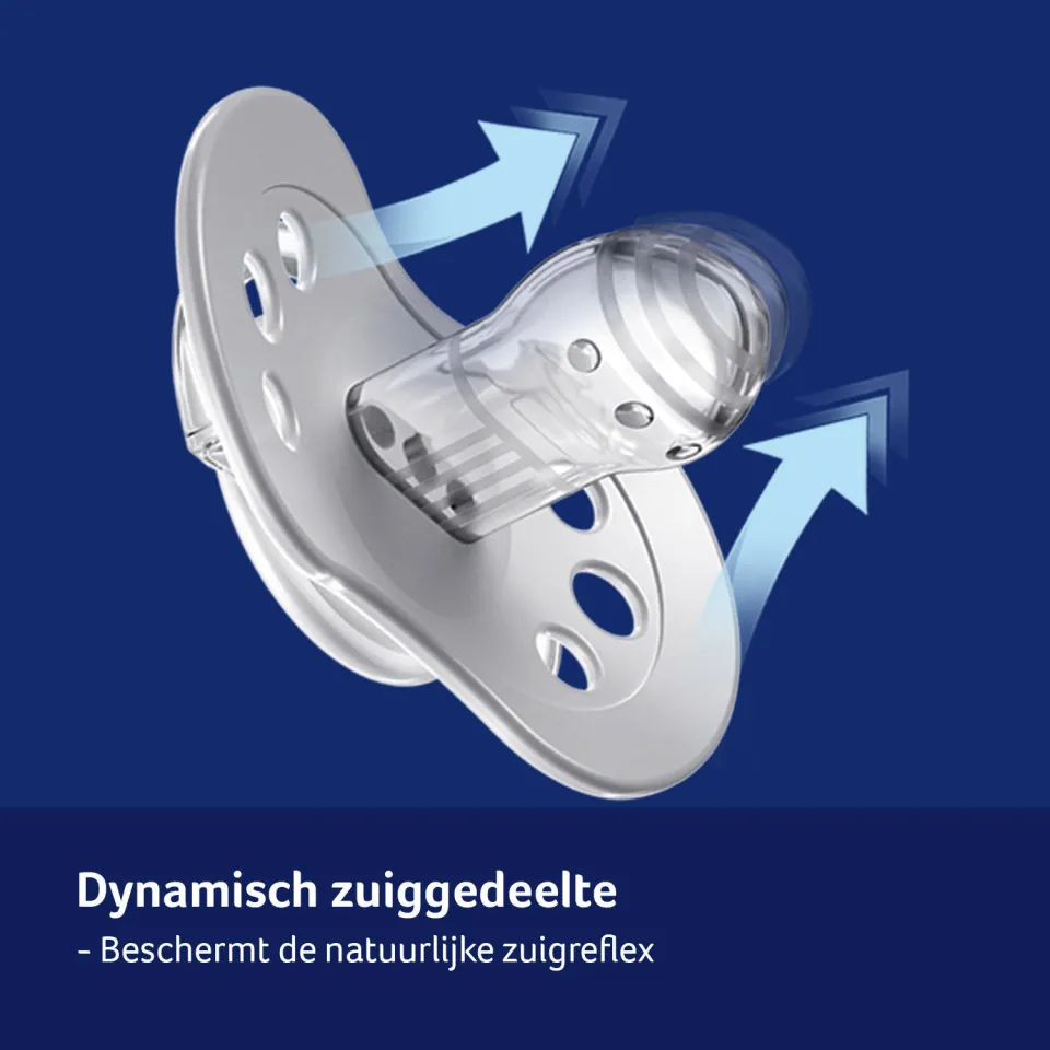 Difrax LOVI dynamische fopspeen glow in the dark blauw, foto 7