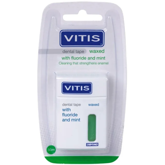 Vitis waxed dental tape met fluoride en mint, foto 2