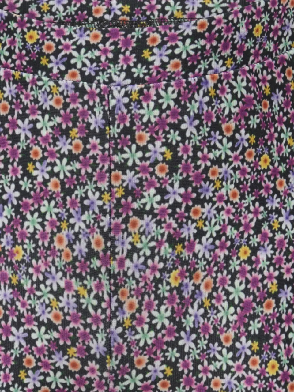 Only wide leg casual broek bloemenprint black-liatris/blauw/yellow flowers, foto 6