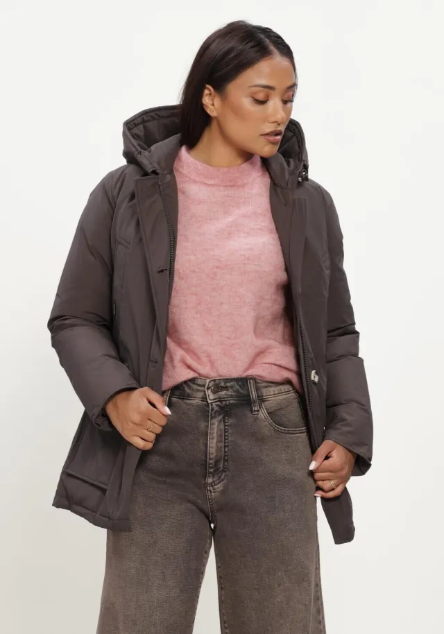 Airforce Dames Jassen 4 Pocket Parka - Bruin