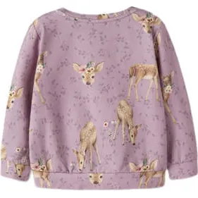 NAME IT MINI Bambi sweater roze All over print, foto 2