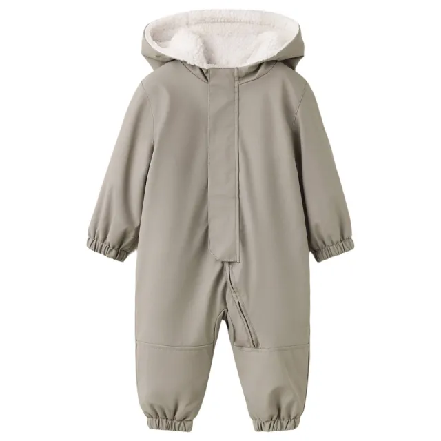 Mango gewatteerde winteroverall taupe