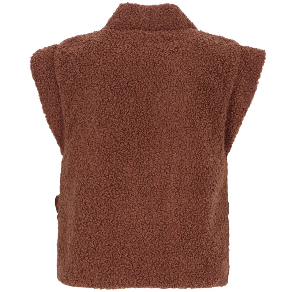 B.Nosy rechtvallend teddy gilet - bruin, foto 3