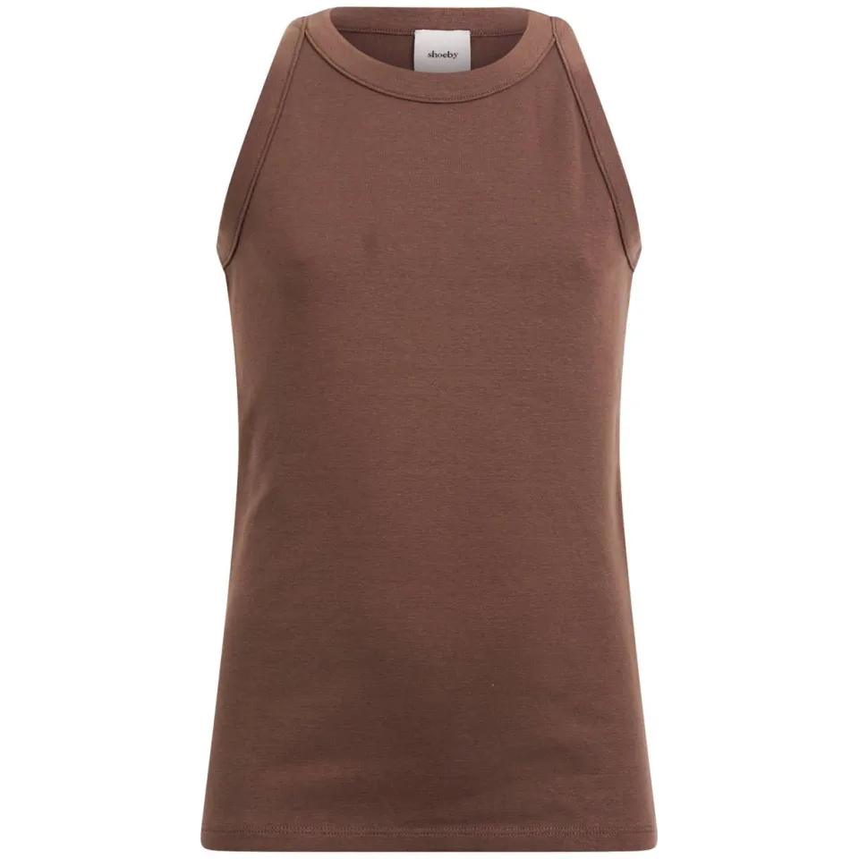 Shoeby mouwloze top bruin, foto 2
