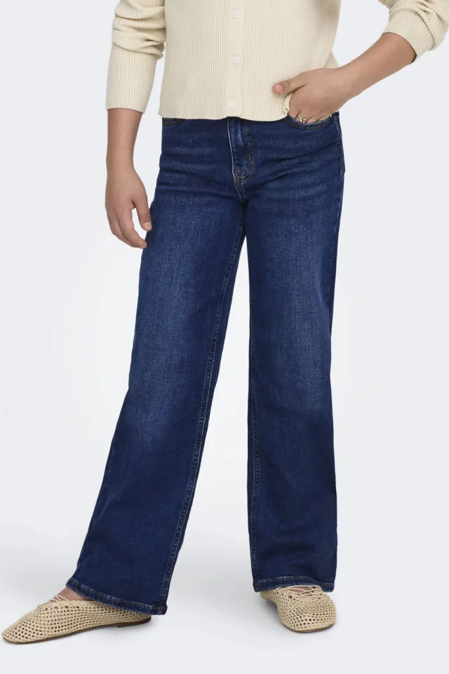 Only KIDS ONLY GIRL wide leg jeans dark blue denim