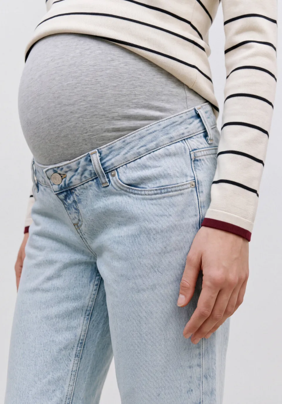 Vero Moda MATERNITY zwangerschaps mom jeans - light blue denim, foto 6