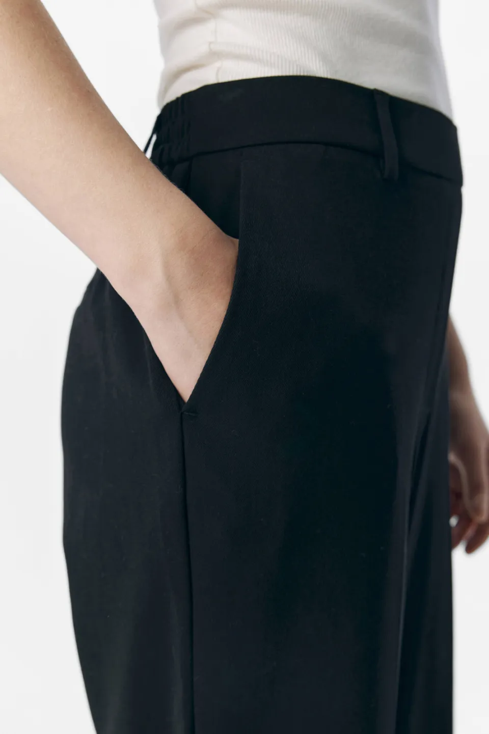 Object straight regular waist broek zwart, foto 3