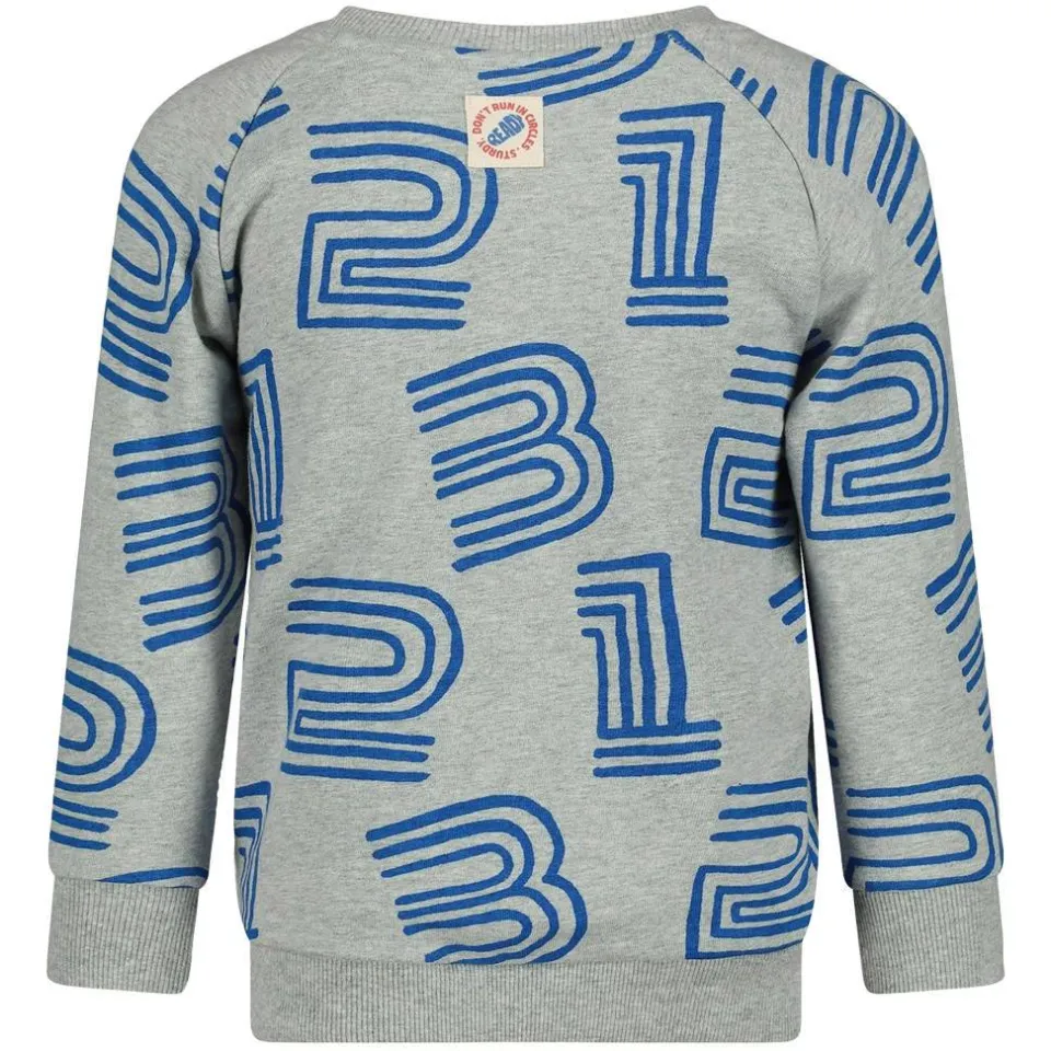 Sturdy sweater Run the Day grijs melange/blauw, foto 4