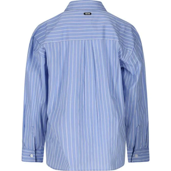Retour Jeans Miriam gestreepte blouse blauw/wit, foto 2