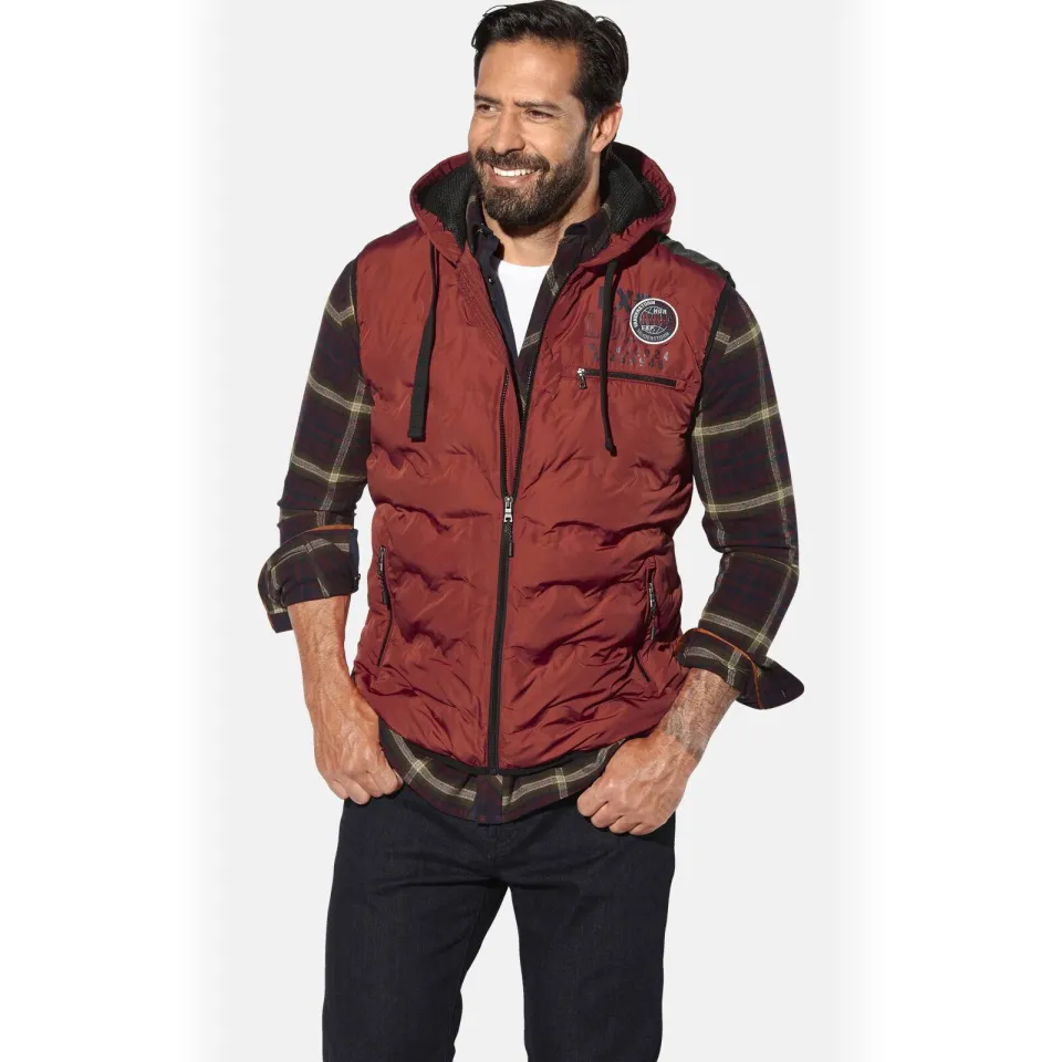 Jan Vanderstorm Erkulf bodywarmer donkerrood
