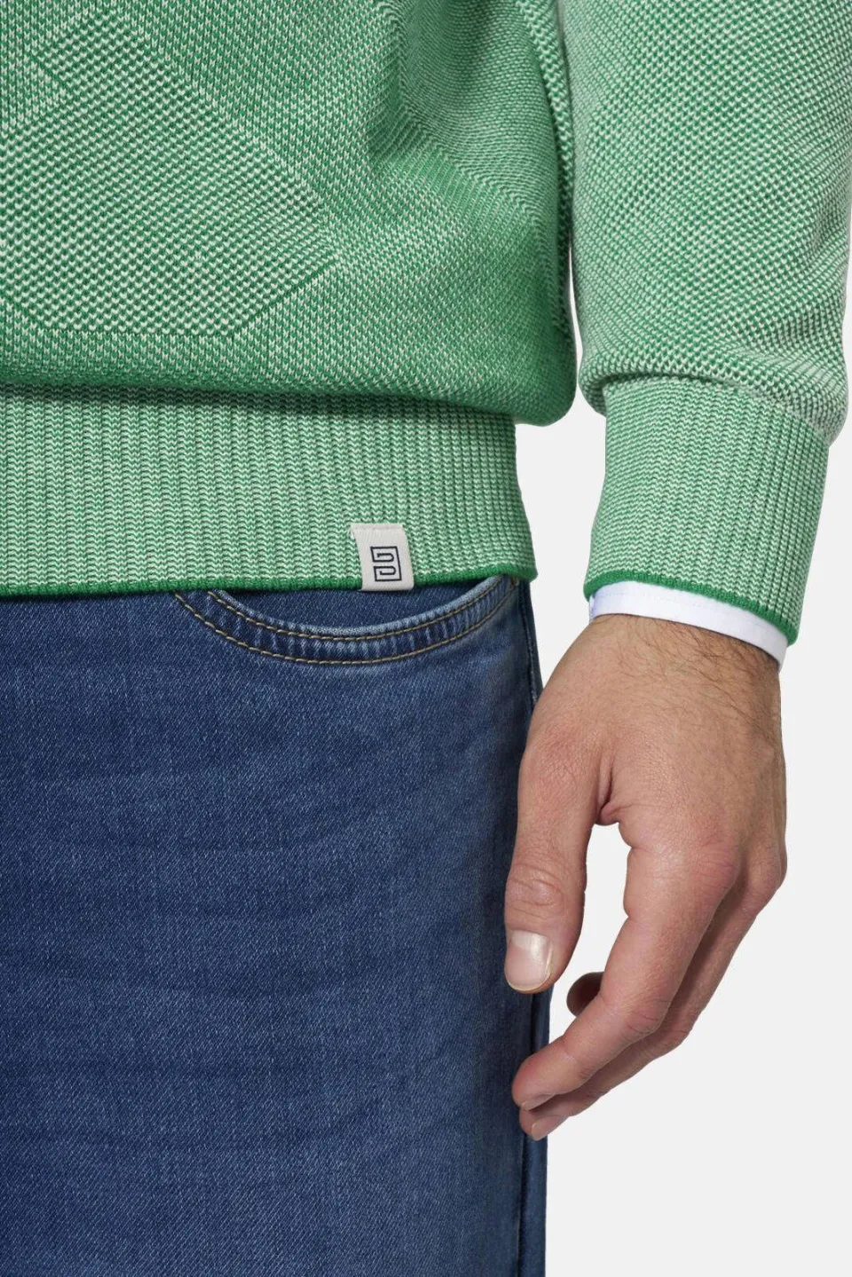 Babista DANDORO katoenen regular fit gebreide trui Plus Size - groen, foto 5