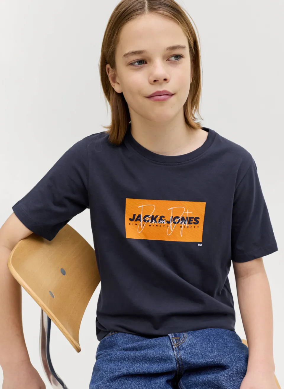 Jack & Jones t-shirt donkerblauw met logo, foto 5