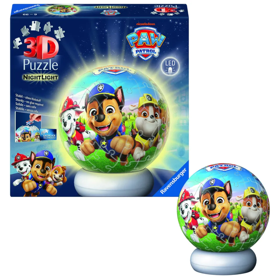Ravensburger 3D Puzzle NightLight Paw Patrol - 72 stukjes, foto 6