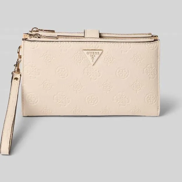 Guess Portemonnee in leerlook model 'Blake' beige, foto 2