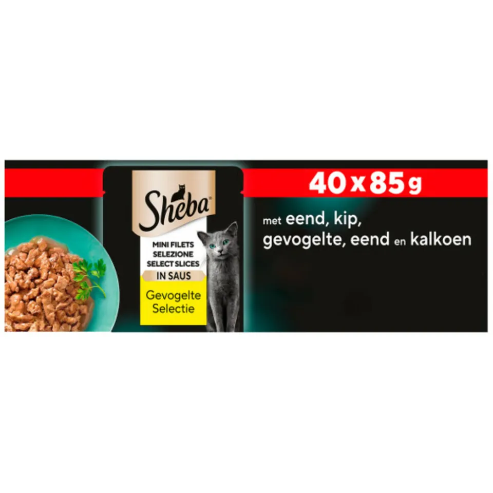 Sheba Mini Filets gevogelte in saus natvoer kat, foto 2
