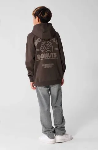 Shoeby oversized hoodie met backprint - donkerbruin, foto 5