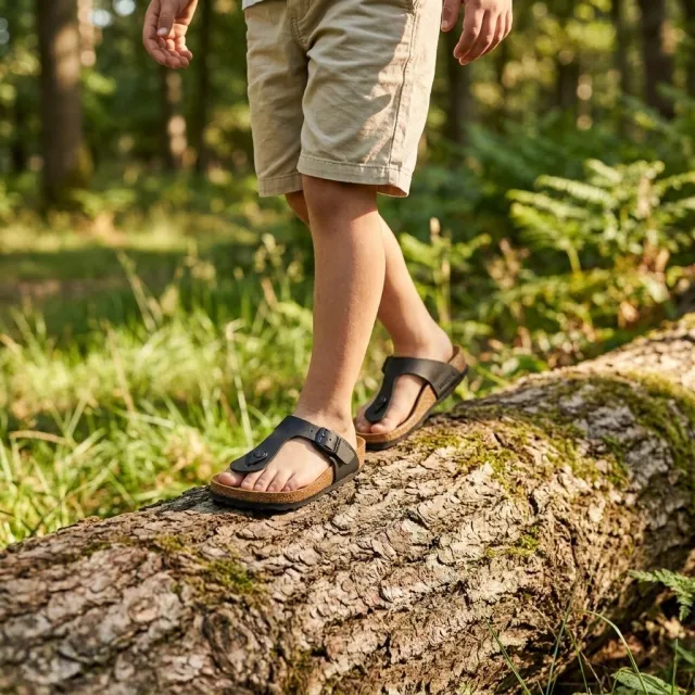 Birkenstock Gizeh teenslipper zwart leer, foto 6