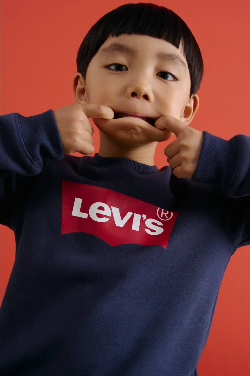 Levi's Kids sweater Batwing met logo donkerblauw, foto 5