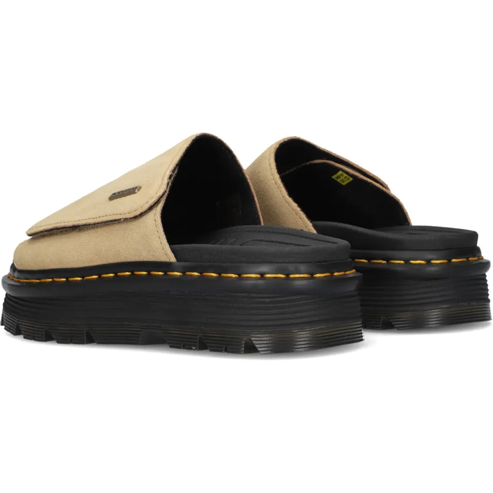 Dr. Martens Zebzag Slide EH Suede slippers beige Beige/Zwart