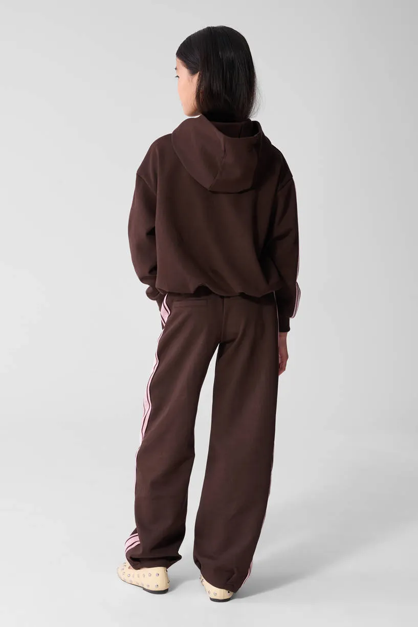 Shoeby hoodie - donkerbruin/roze, foto 3
