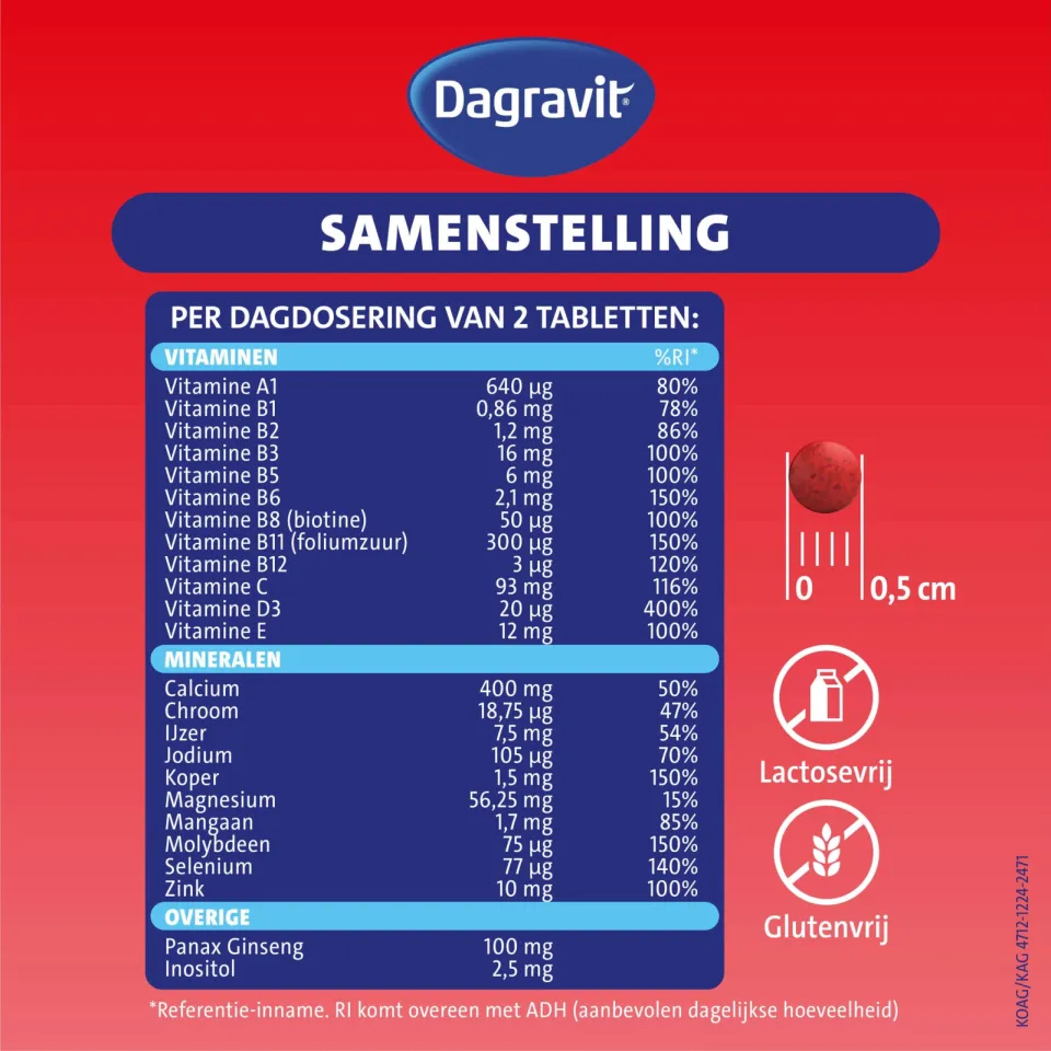 Dagravit Totaal 30 Vitaal 60+ - 60 tabletten, foto 5