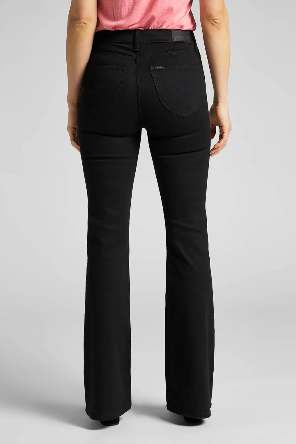Lee high waist flared jeans Breese black denim, foto 4
