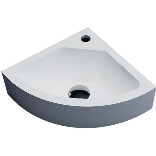 Sanilux Fontein Sanilux Corner 30x30x10 cm Solid Surface Wit