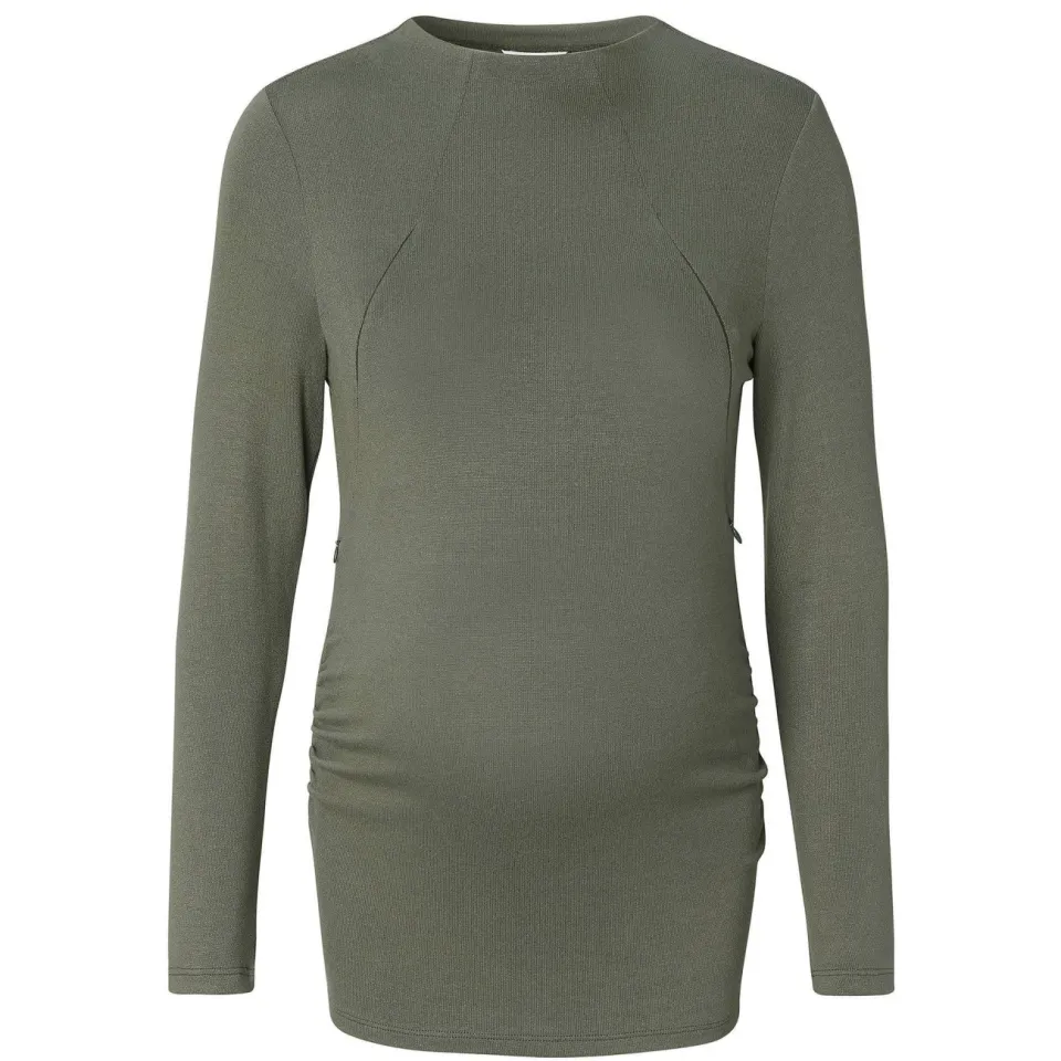 Noppies Rosa zwangerschaps- en voedingslongsleeve olijfgroen, foto 5