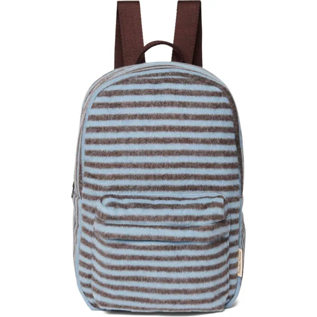 Studio Noos Rugtassen Stripy Wool Midi Backpack Lichtblauw - One size