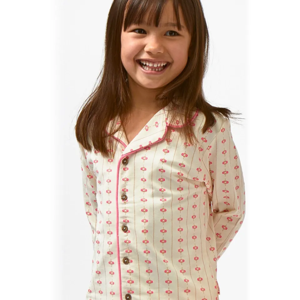 Little Label pyjama met all over print roze beige Roze/beige