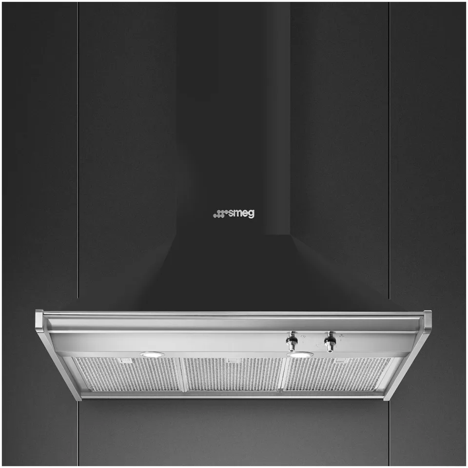 Smeg KD90HAE afzuigkap zwart, foto 2