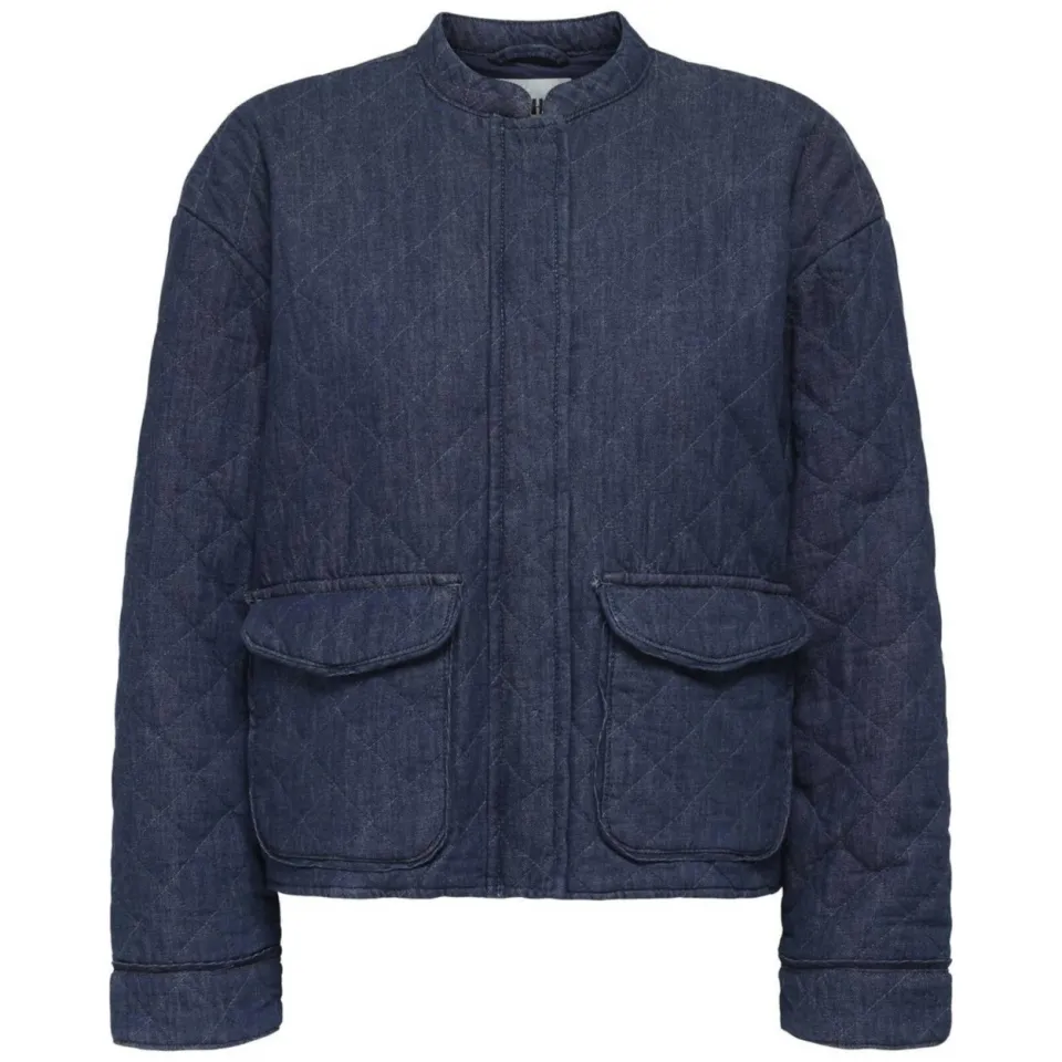 Only denim spijkerjas quilted dark blue denim, foto 2