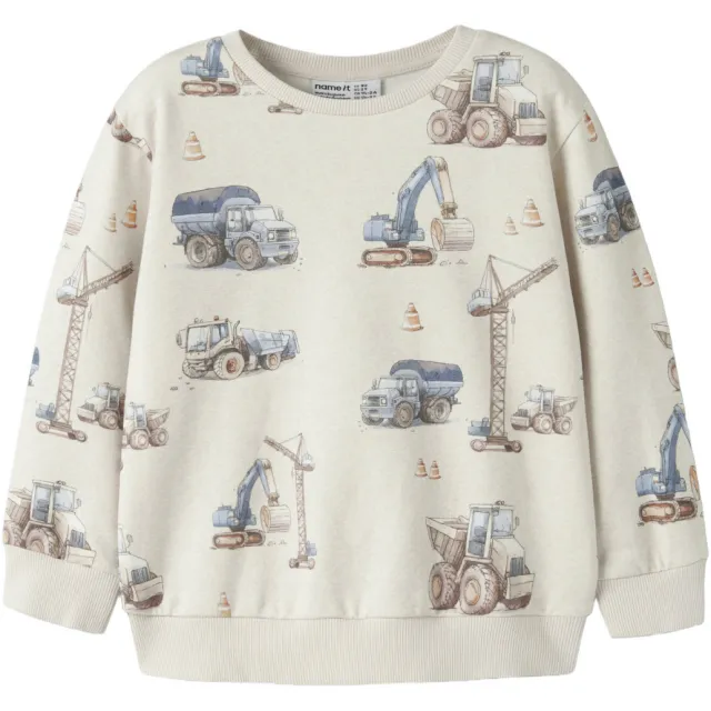 NAME IT MINI sweater met print - ecru