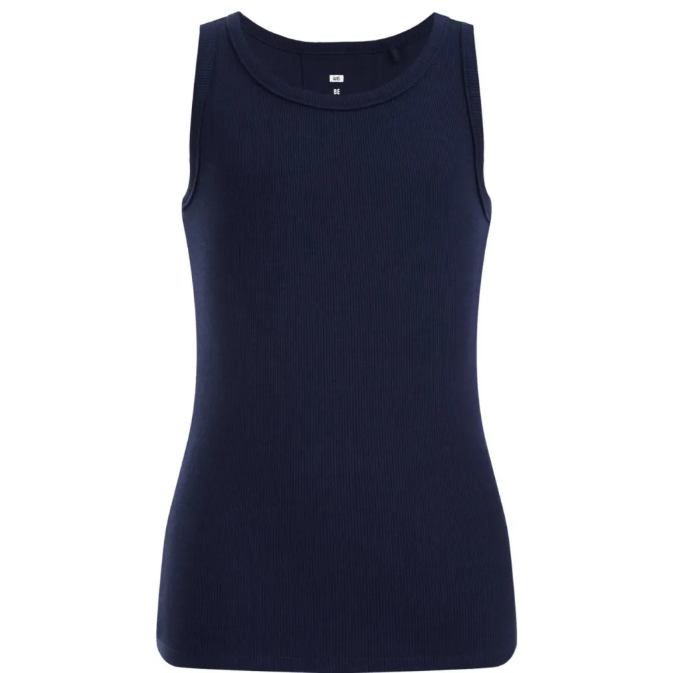 WE Fashion ribgebreide top blue nights donkerblauw, foto 2