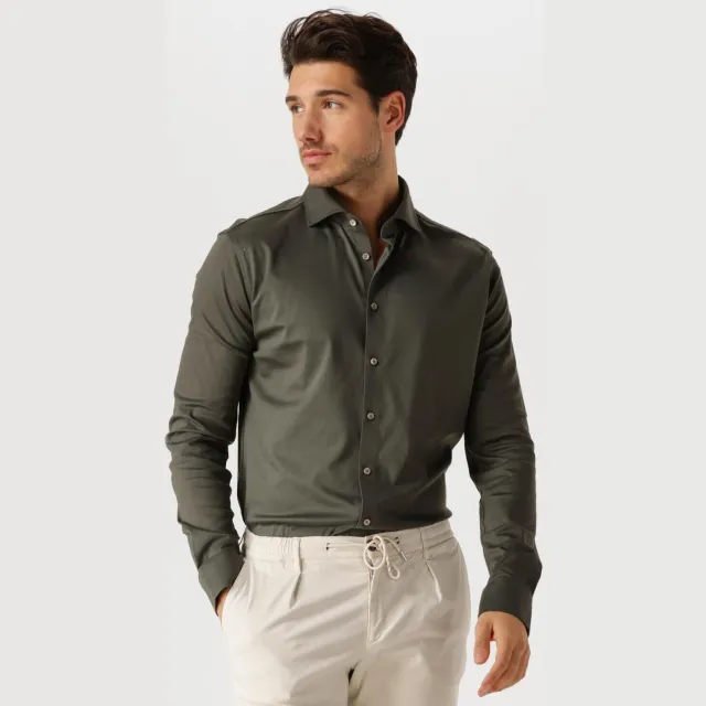 Desoto Luxury Slim Fit Jersey overhemd groen, foto 3