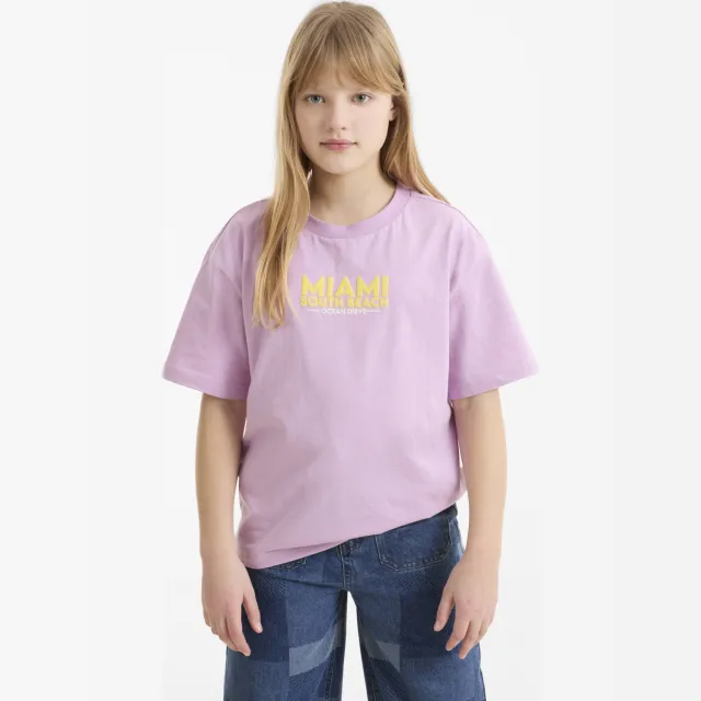 Me & My Monkey oversized T-shirt paars
