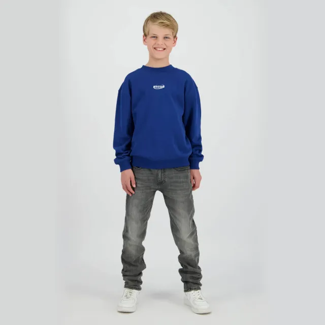 Raizzed sweater met backprint blauw Hardblauw