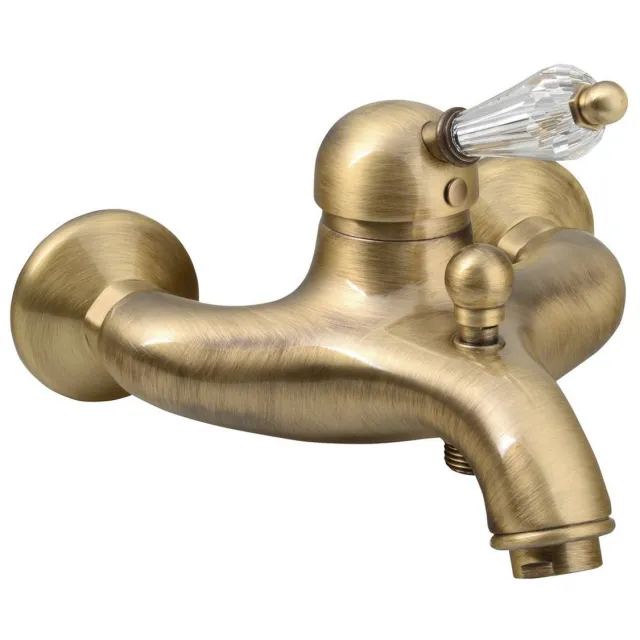 Opbouw Badkraan Sapho Kirké Mengkraan Retro Kristal 1-hendel 11.5 cm Brons