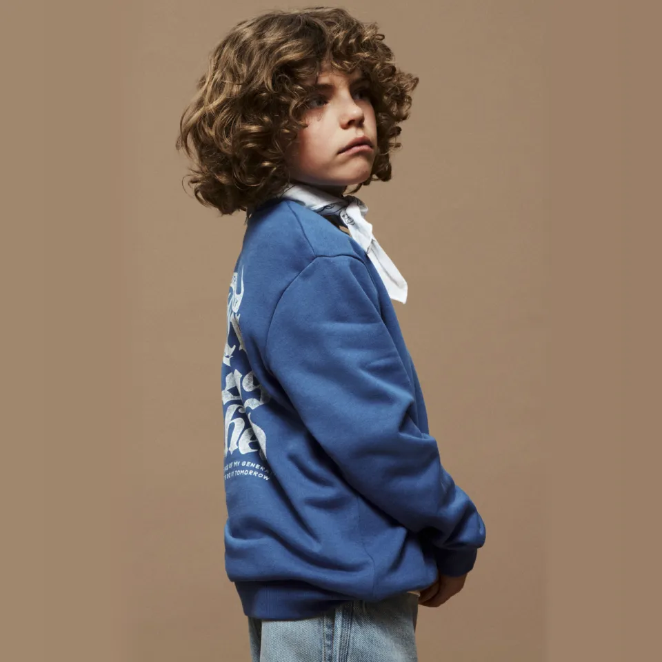 NAME IT KIDS sweater met backprint blauw, foto 7