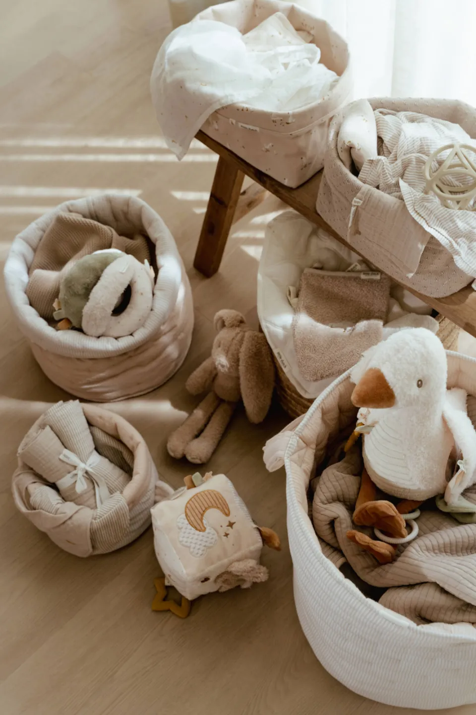 Little Dutch hydrofiele swaddle doek Little Goose beige, foto 6