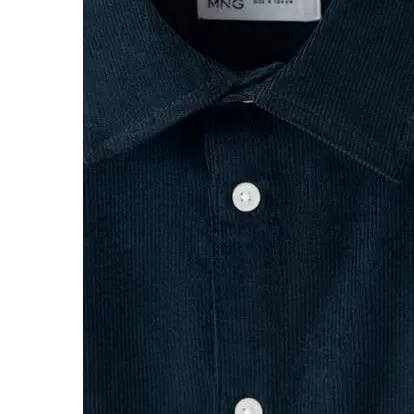 Mango Kids corduroy casual overhemd - marineblauw, foto 5