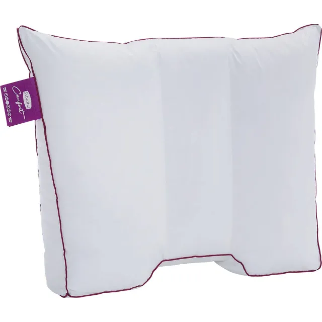 Silvana Comfort Paars hoofdkussen medium zacht wit
