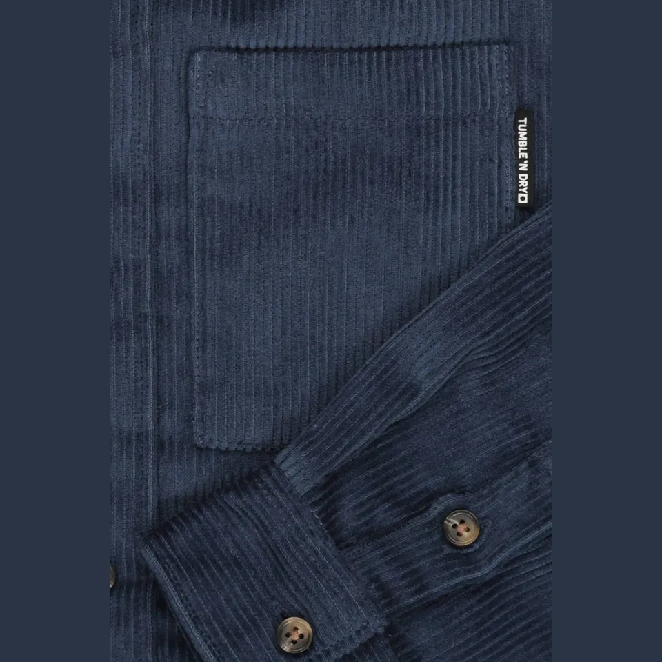 Tumble 'n Dry overhemd met corduroy - grijsblauw, foto 5
