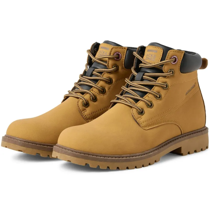 Jack & Jones enkelboots met profielzool - okergeel, foto 4