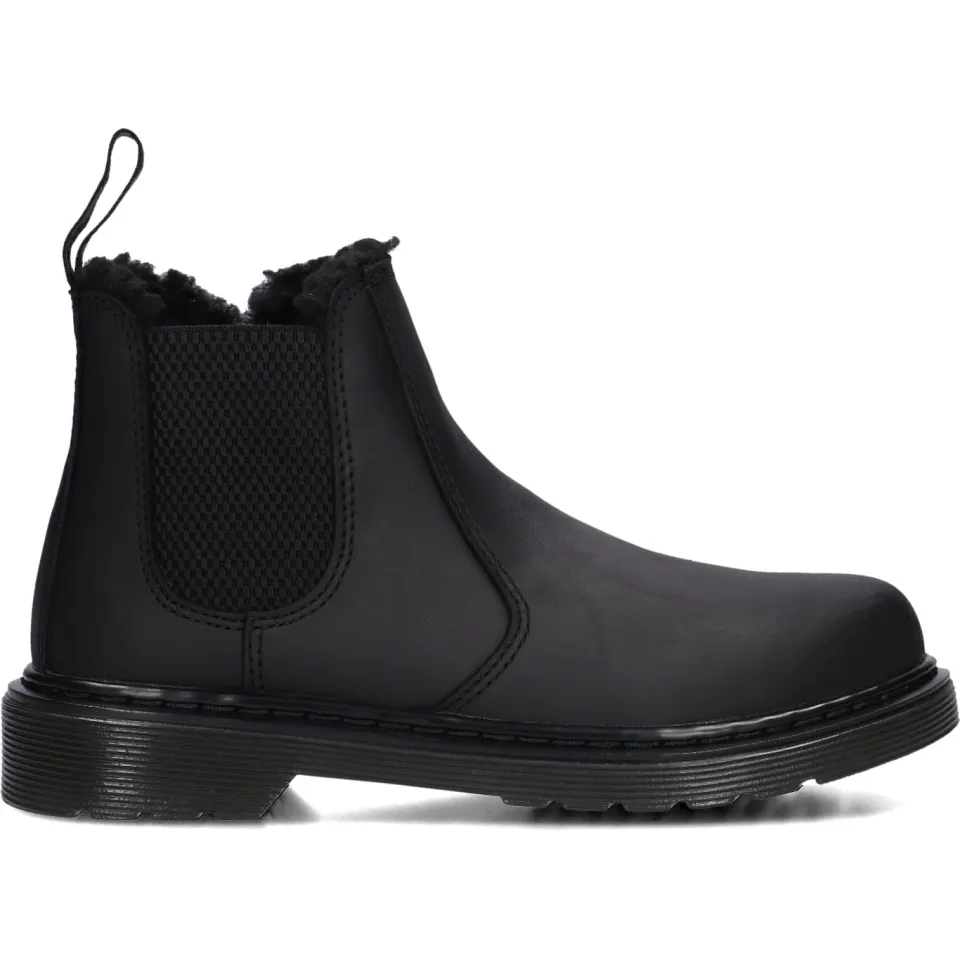 Dr. Martens 2976 Leonore Mono gevoerde leren enkelboots zwart schoolkind, foto 2
