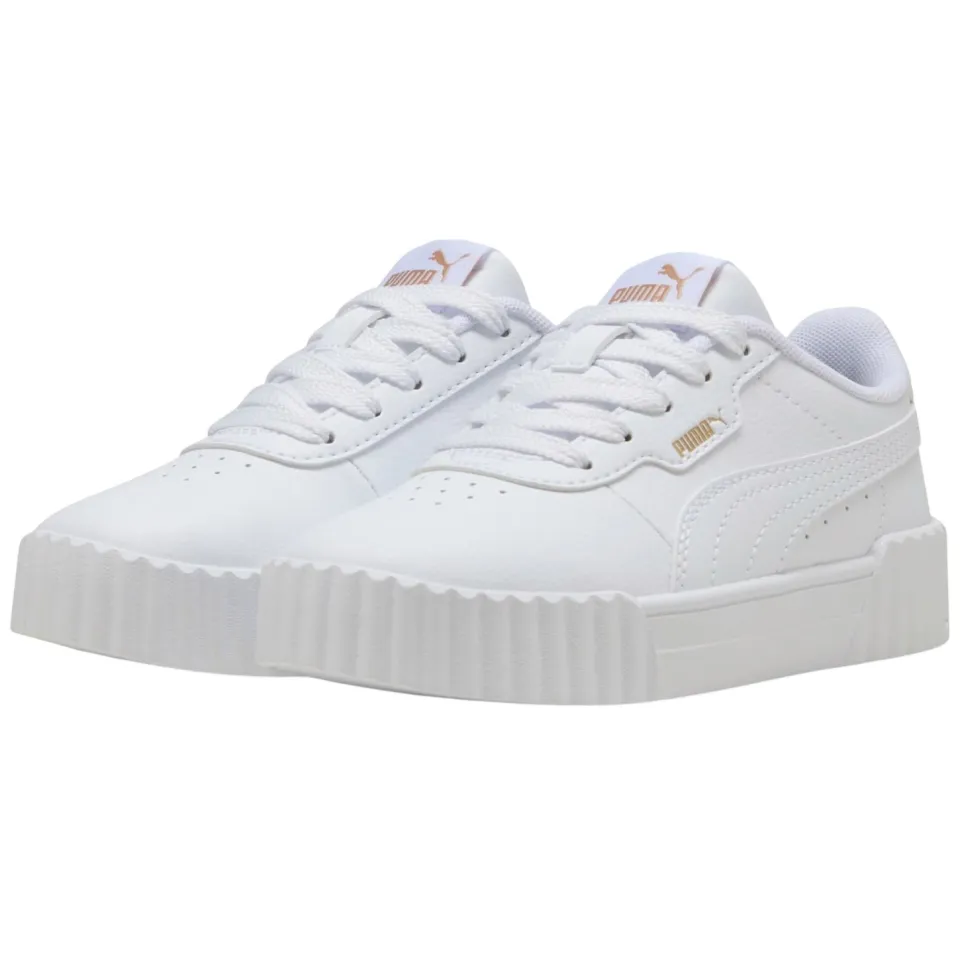 Puma Carina 3.0 sneakers wit/goud metallic, foto 2