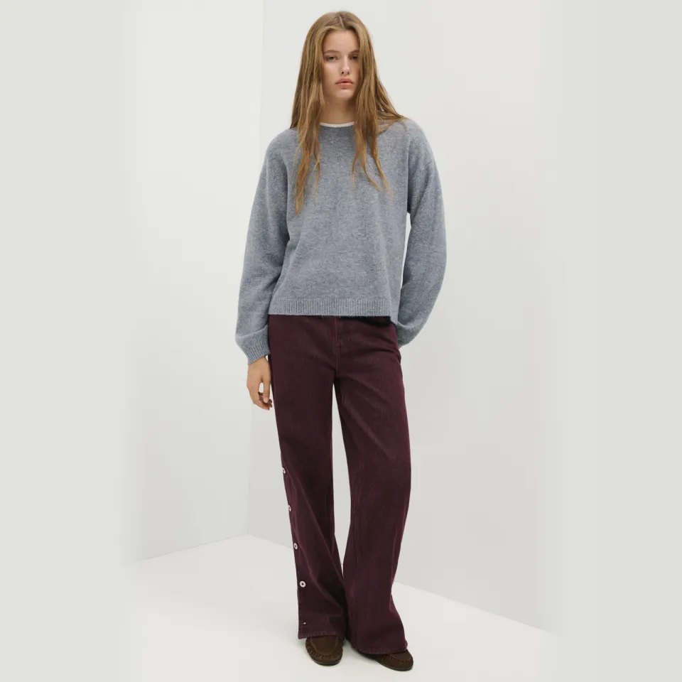 Mango TEEN gebreide trui met wol - grijs, foto 3
