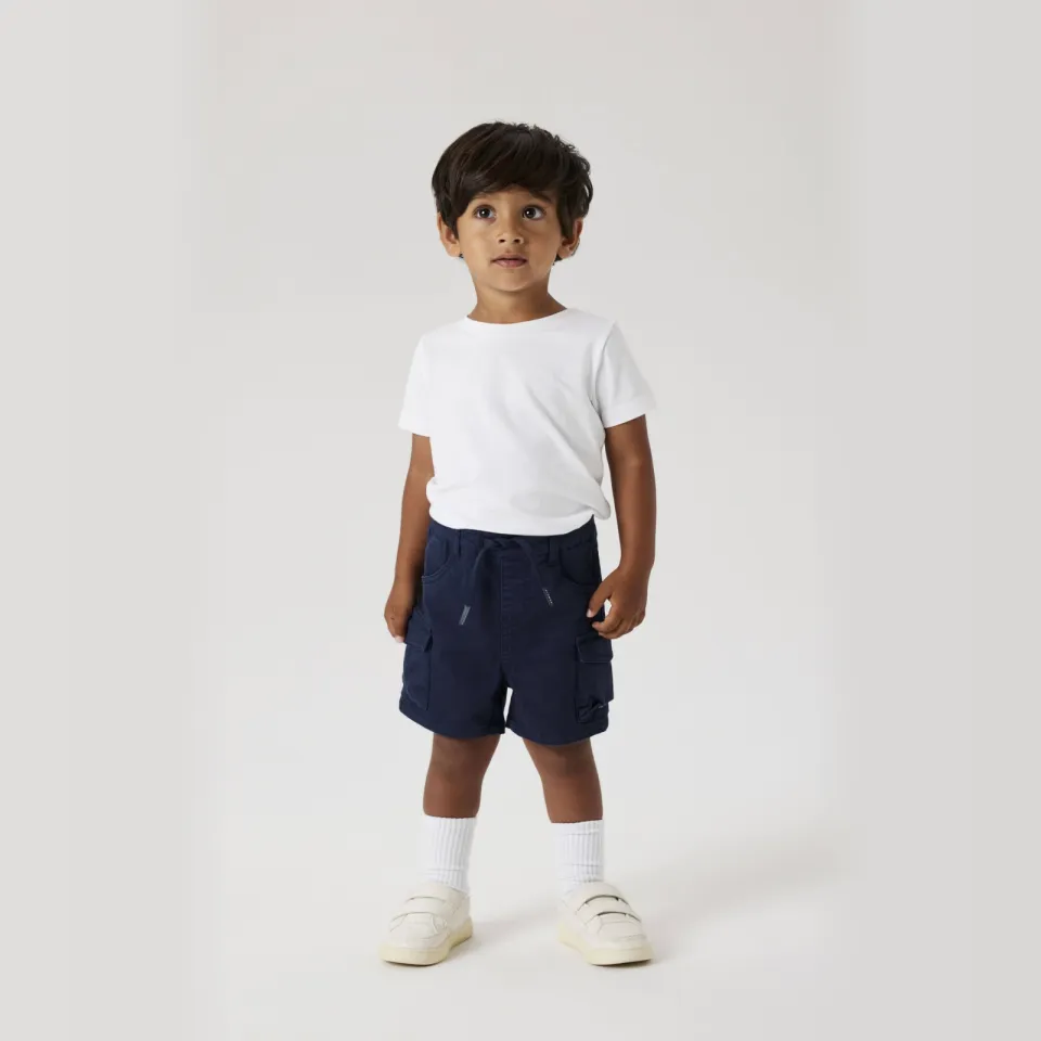 NAME IT Mini cargoshort donkerblauw