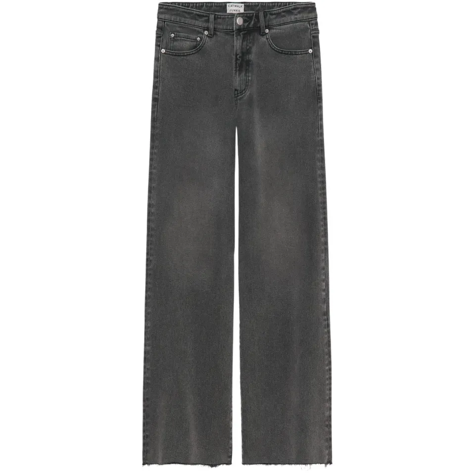 Catwalk Junkie high waist wide leg jeans grey denim, foto 2